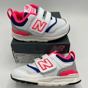 New Balance 997h
Size 5 Toddler 
White pink blue 
Brand New 
Original Box